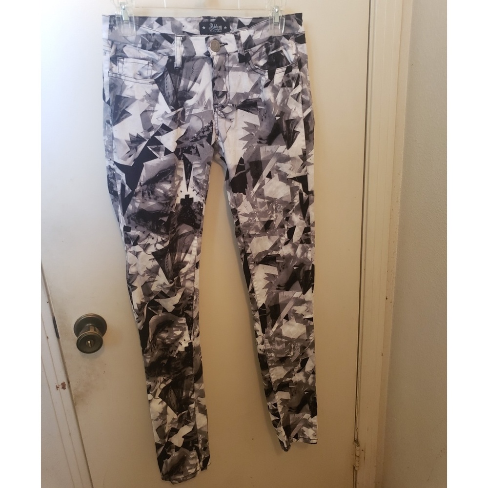 Vintage Abbey Dawn Black & White Skinny Jeans